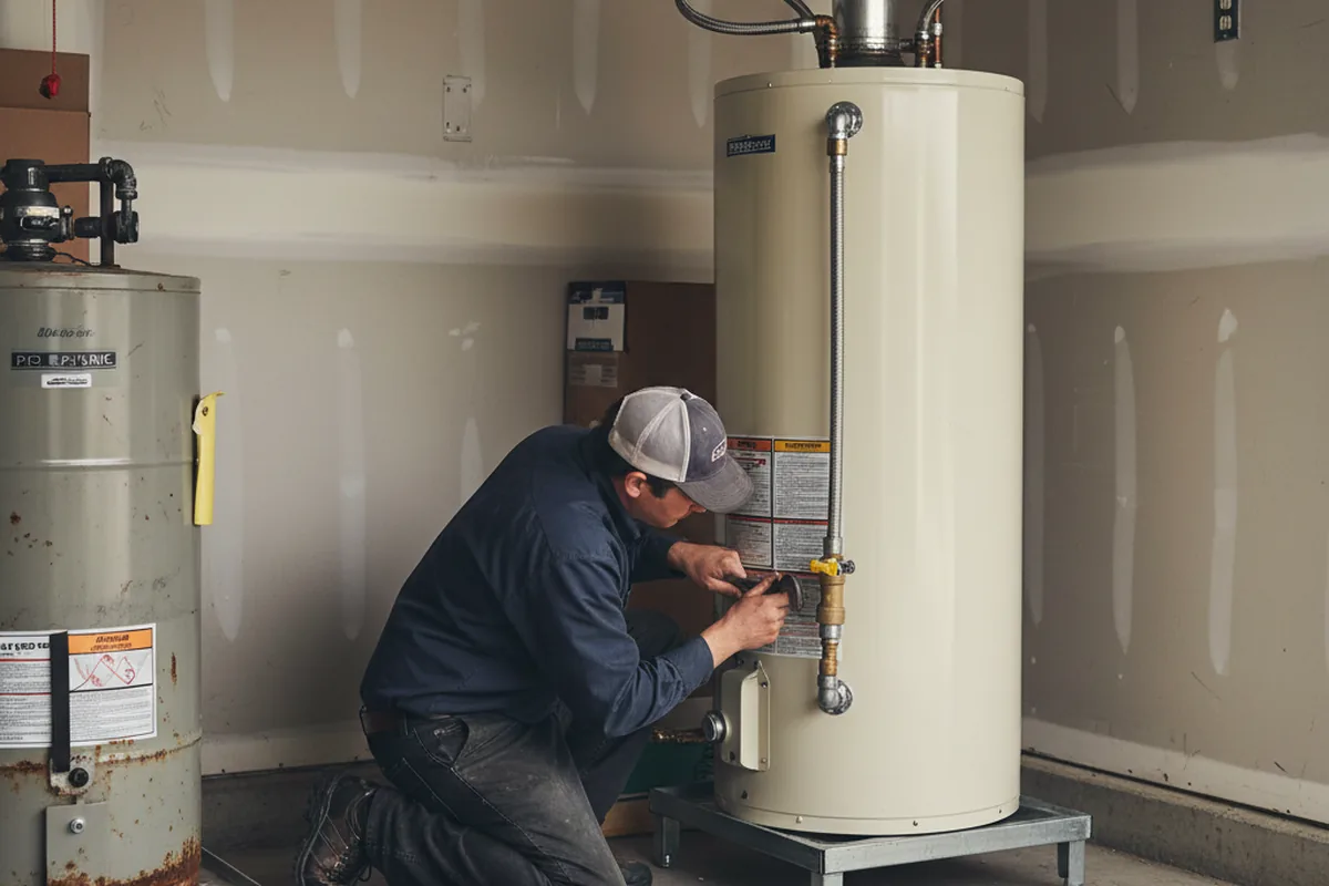 Water heater and shutoff valve replacement in Ceres